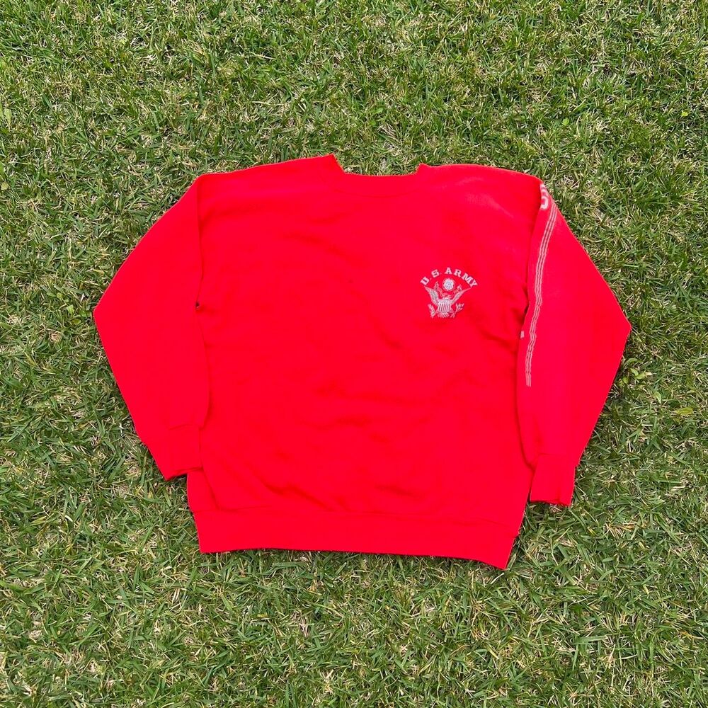 80s US Army Red vtg Sweater Mens size M
